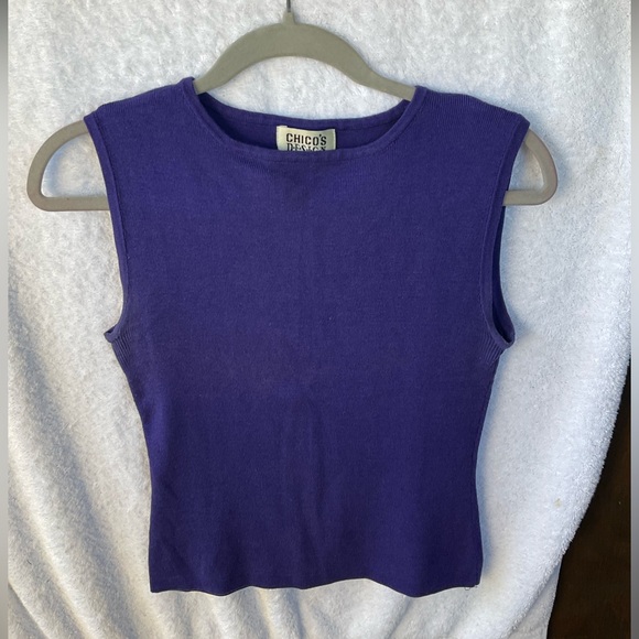 Chico’s Design Women’s Fashion Sleeveless Tank;EUC; L/12 - Picture 2 of 9